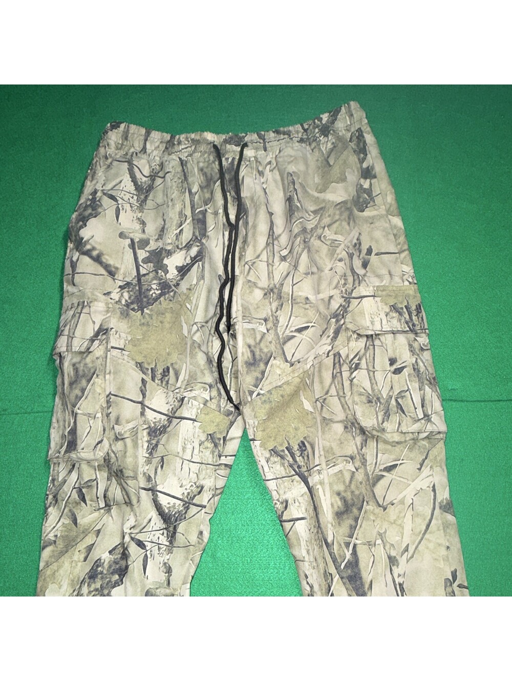 Carbon Men's Camouflage Cargo Pants Tree Branch Real Camo Pants Size Large L